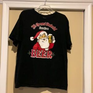 It's the Most Wonderful Time for a Beer SANTA s/s Christmas t-shirt